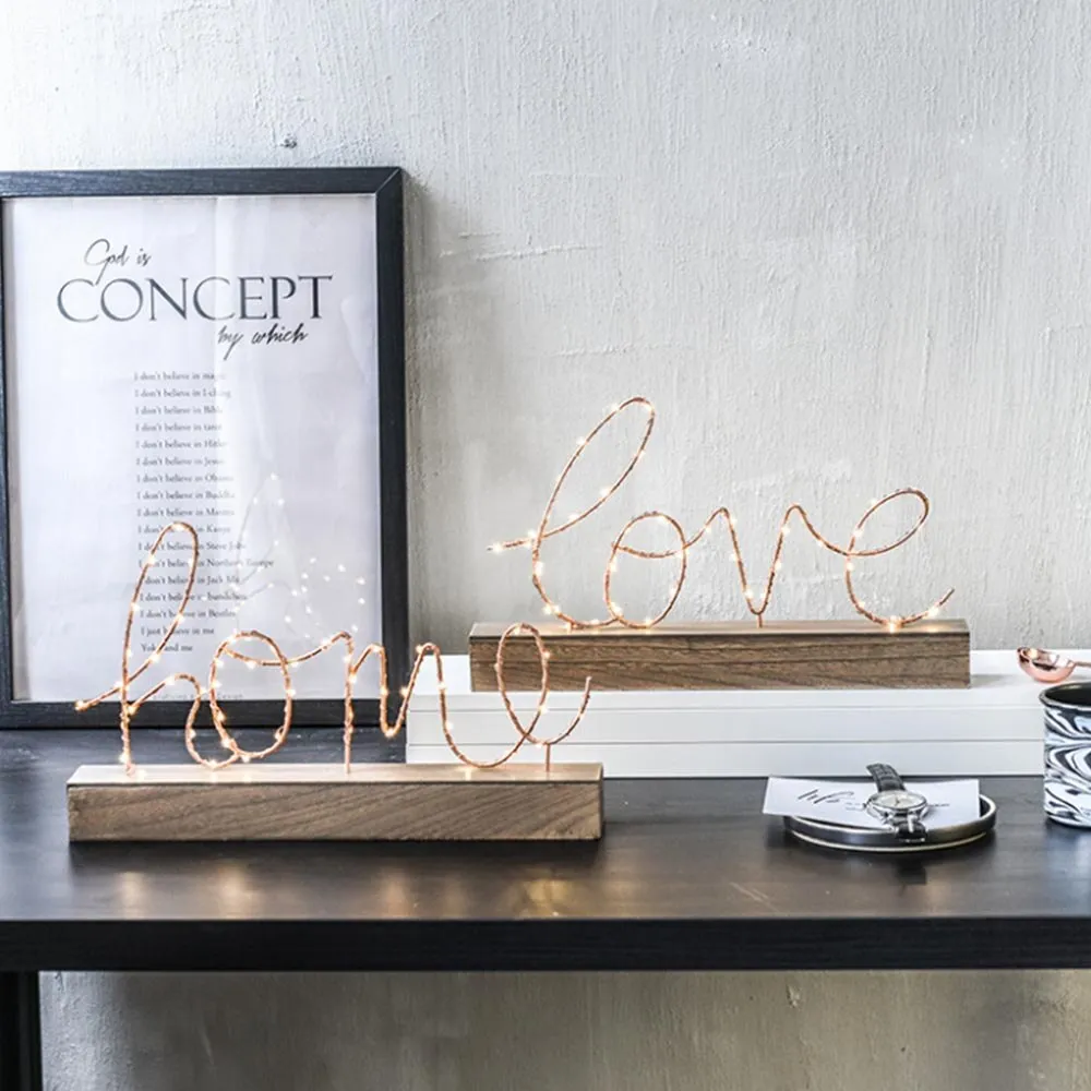 LOVE & HOME Display Letters Light Decoration Table Lamp