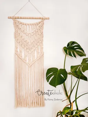Macramé wallhanging, no. 1 of "The Beige Sisters"