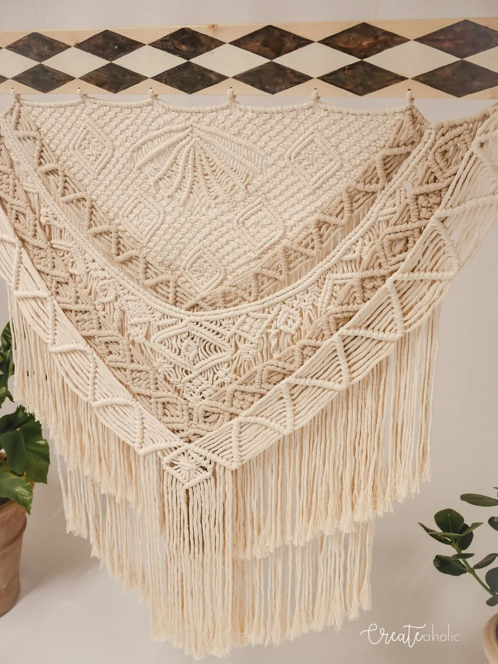 Macramé wallhanging, "Desert Dunes"