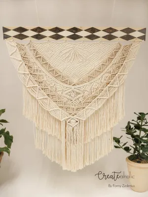 Macramé wallhanging, "Desert Dunes"