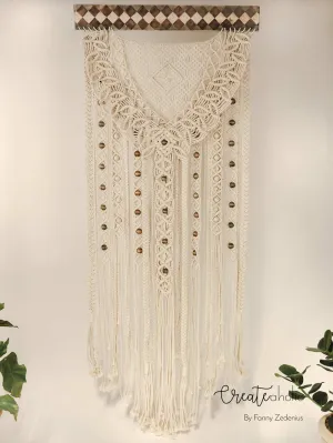Macramé wallhanging, "Earthling"