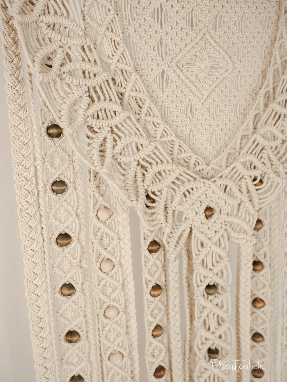 Macramé wallhanging, "Earthling"