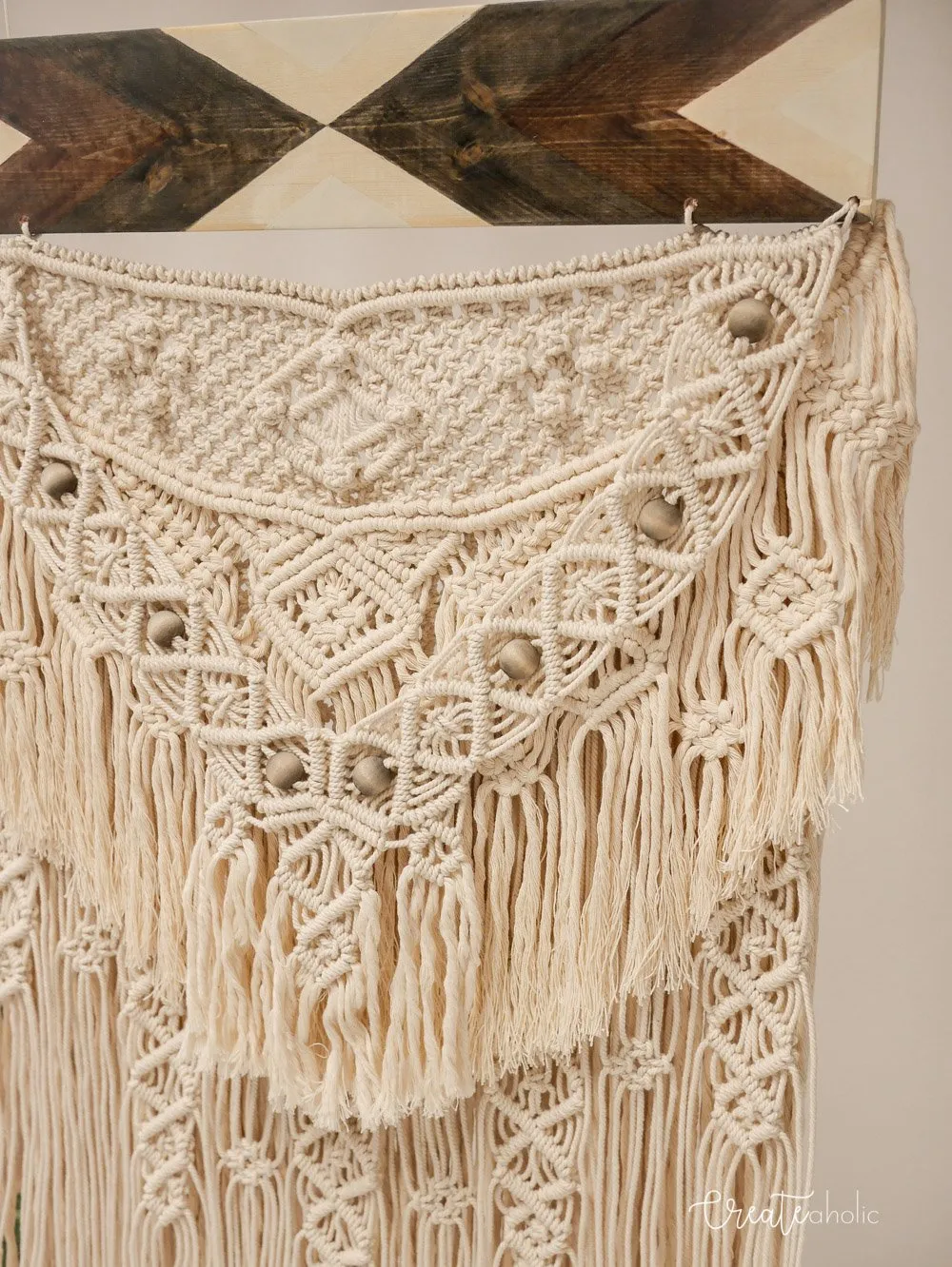 Macramé wallhanging, "Forest Florals"
