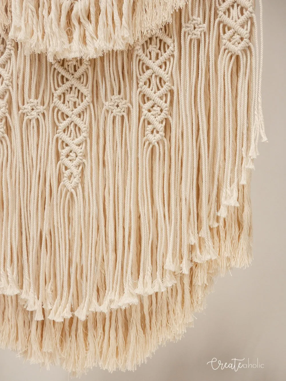 Macramé wallhanging, "Forest Florals"
