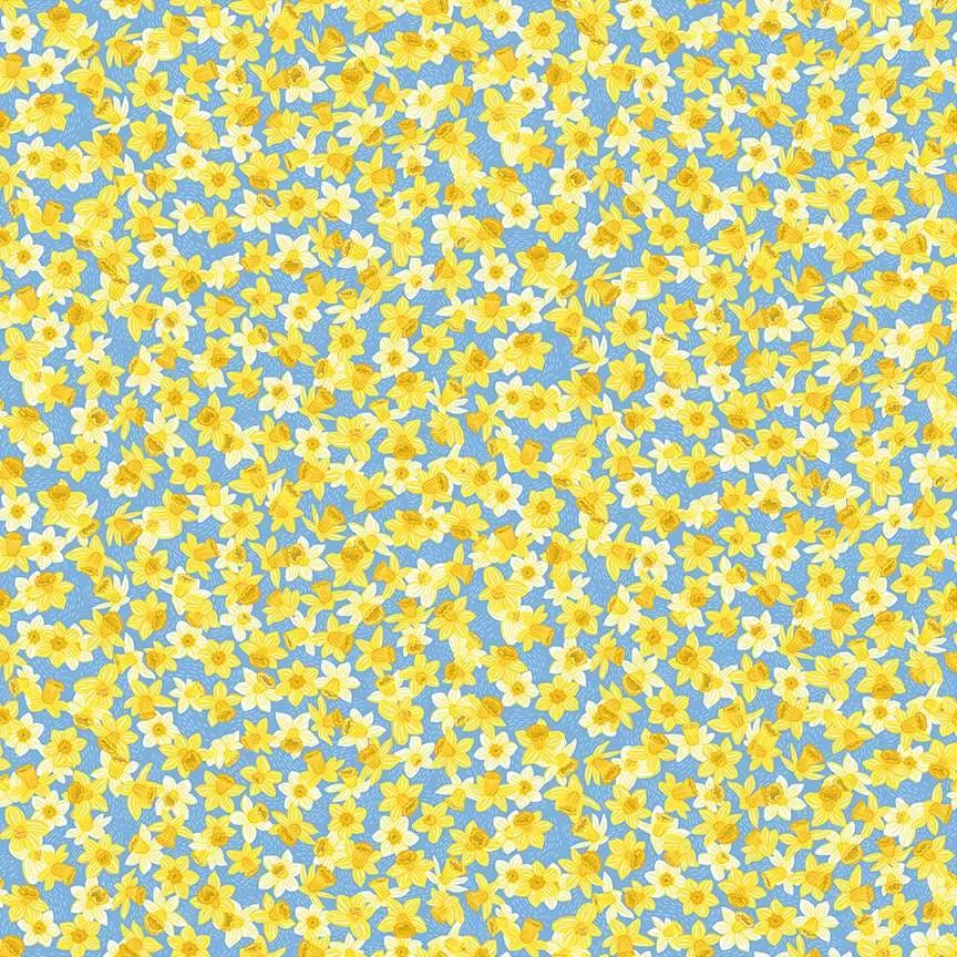 Makower Hello Spring | Daffodil Bloom | Blue