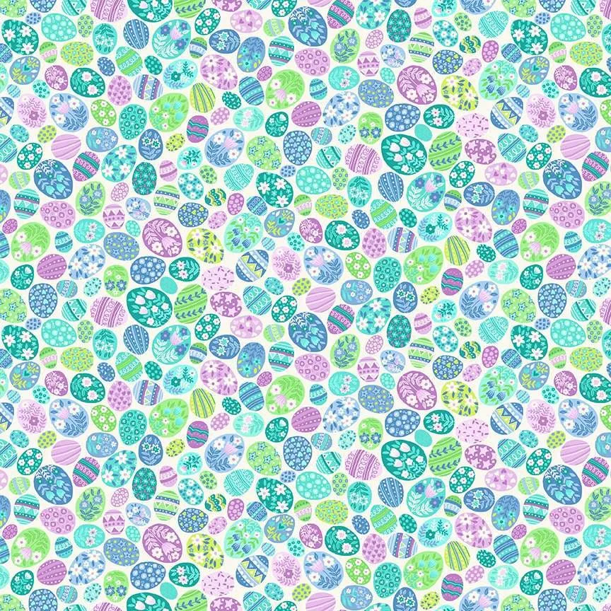 Makower Hello Spring | Egg Eggstravaganza | Blue