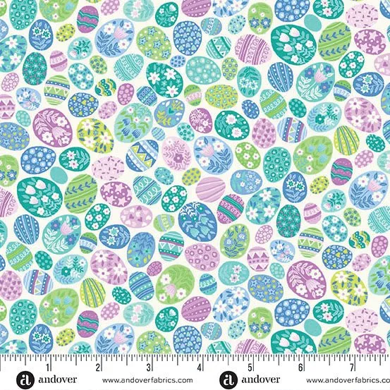 Makower Hello Spring | Egg Eggstravaganza | Blue