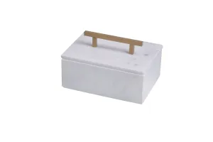Marble Jewelry Box w/ Handle - Small