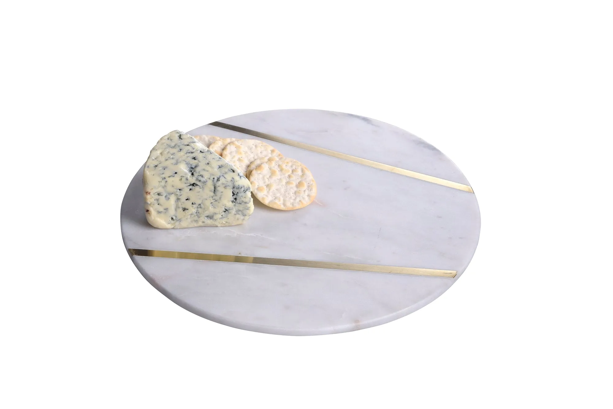 Marble Plate w/ Brass Inlay - Medium