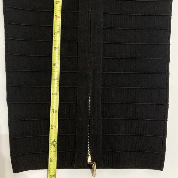 Marciano Shiloh Bandage Midi Skirt Black Size XXS Zip Up Back