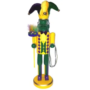 Mardi Gras Gator Nutcracker By Santa's Workshop 14"