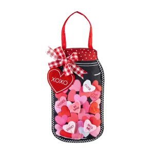 Mason Jar of Hearts Door Décor,2dhb2368