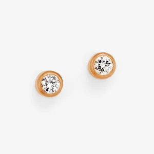Meadow Diamond Studs in 22K Apricot Gold
