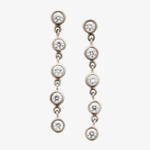 Meadow Rivière Diamond Earrings in 18K Alpine Gold