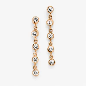Meadow Rivière Diamond Earrings in 22K Apricot Gold