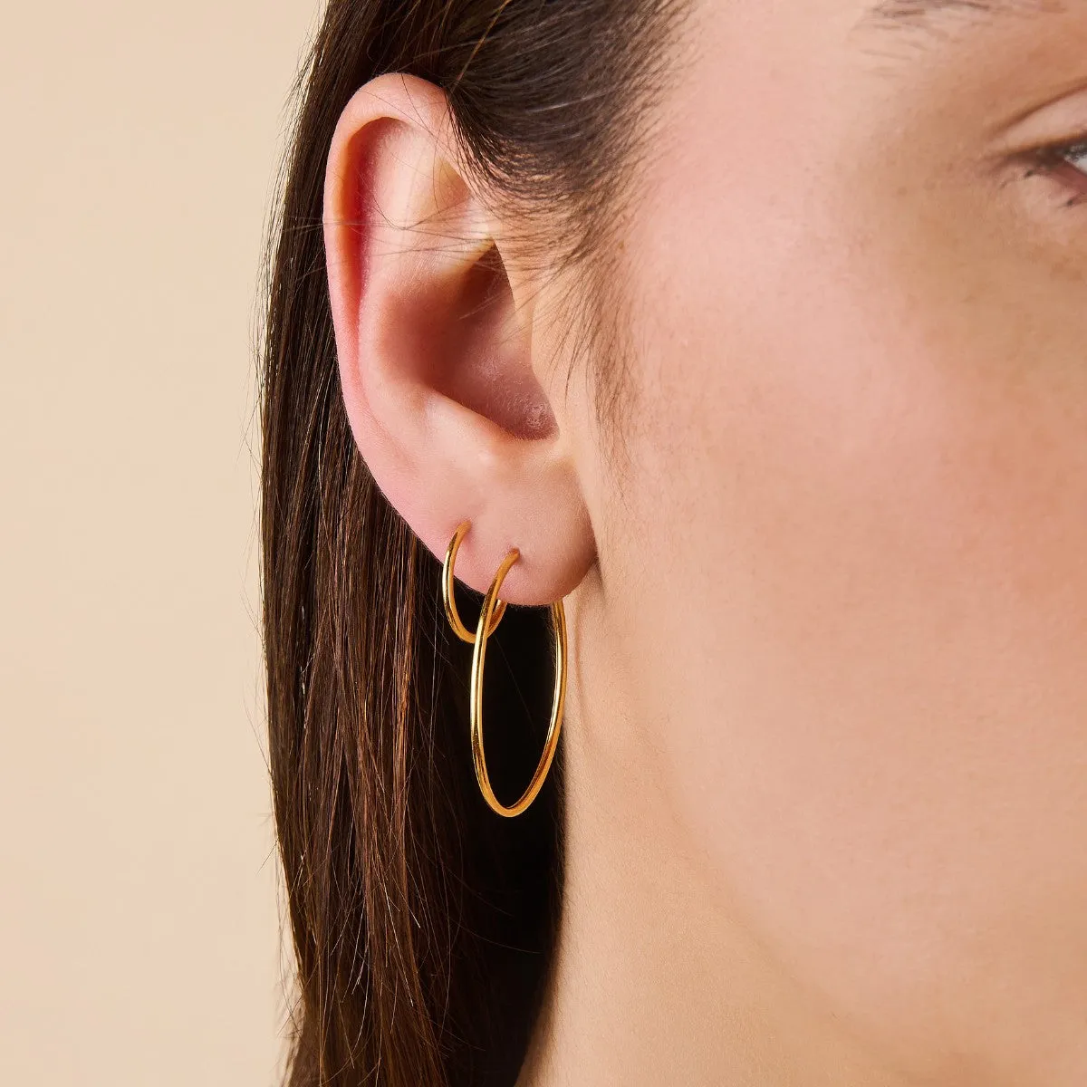 Medium Endless 14k Hoops