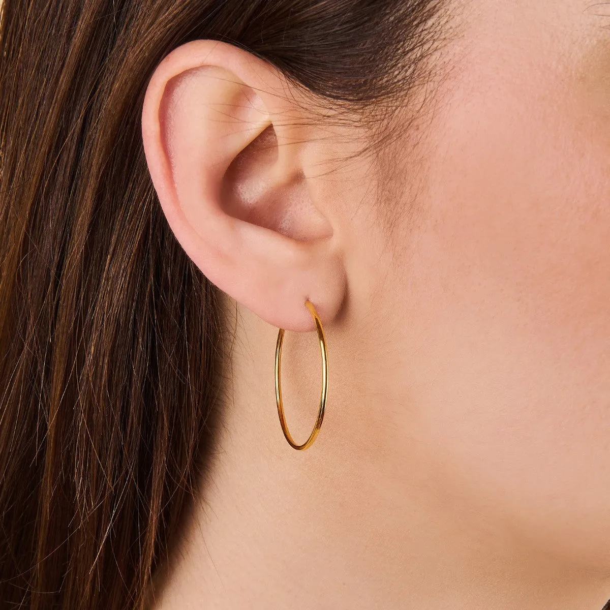 Medium Endless 14k Hoops