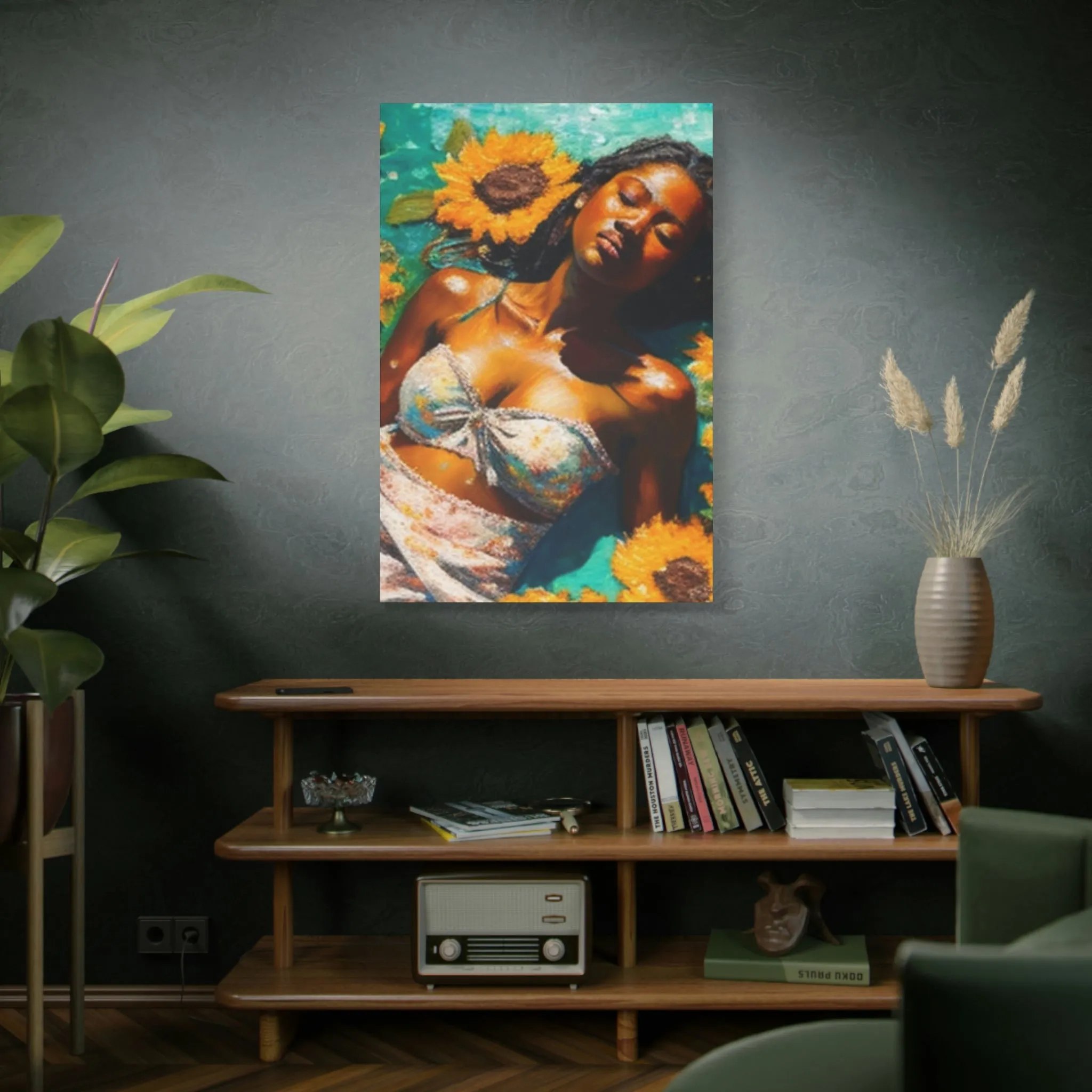 Melanin Radiance Sunflower Field  Matte Canvas, Stretched, 1.25"