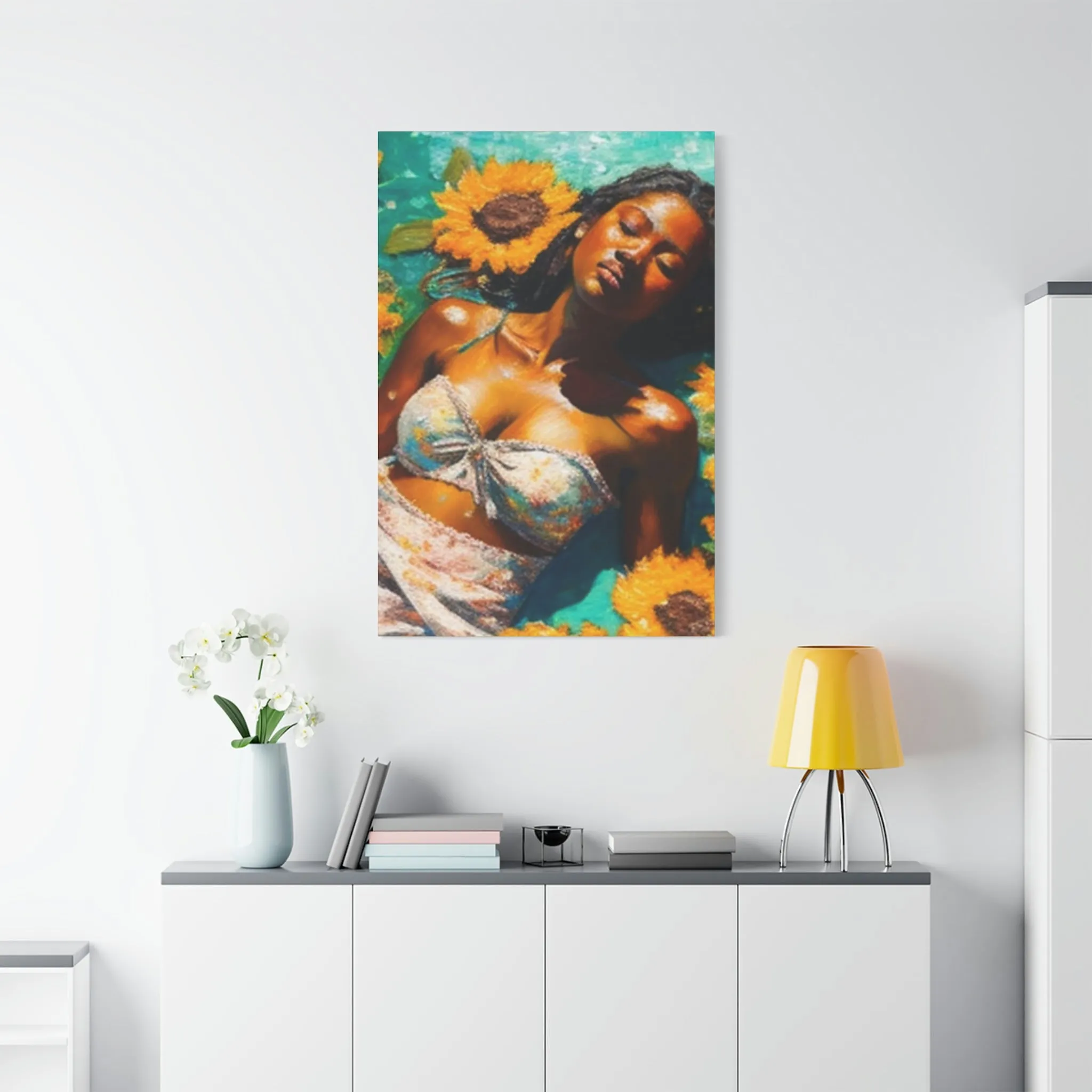 Melanin Radiance Sunflower Field  Matte Canvas, Stretched, 1.25"