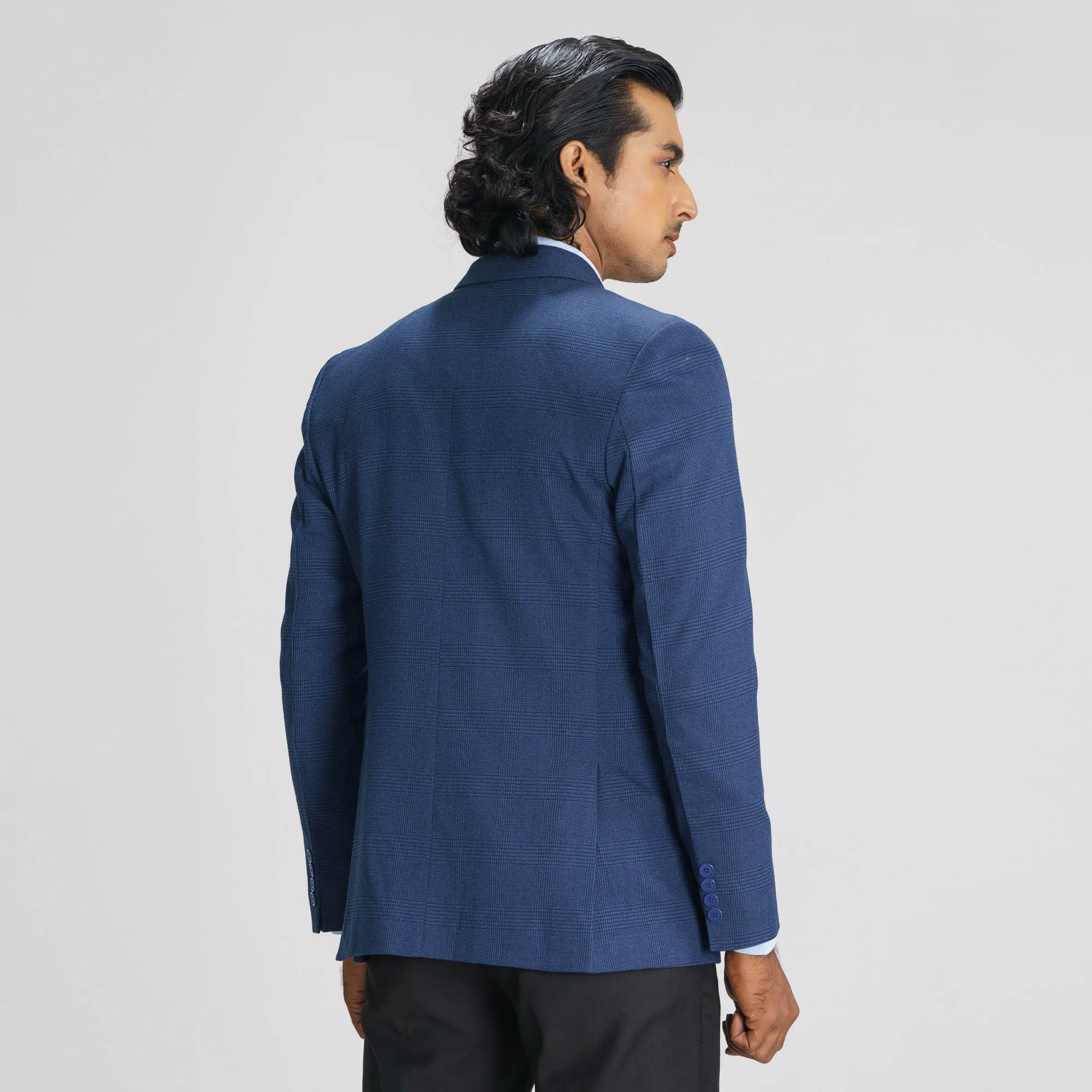 Mens Blue Slim Fit Blazer