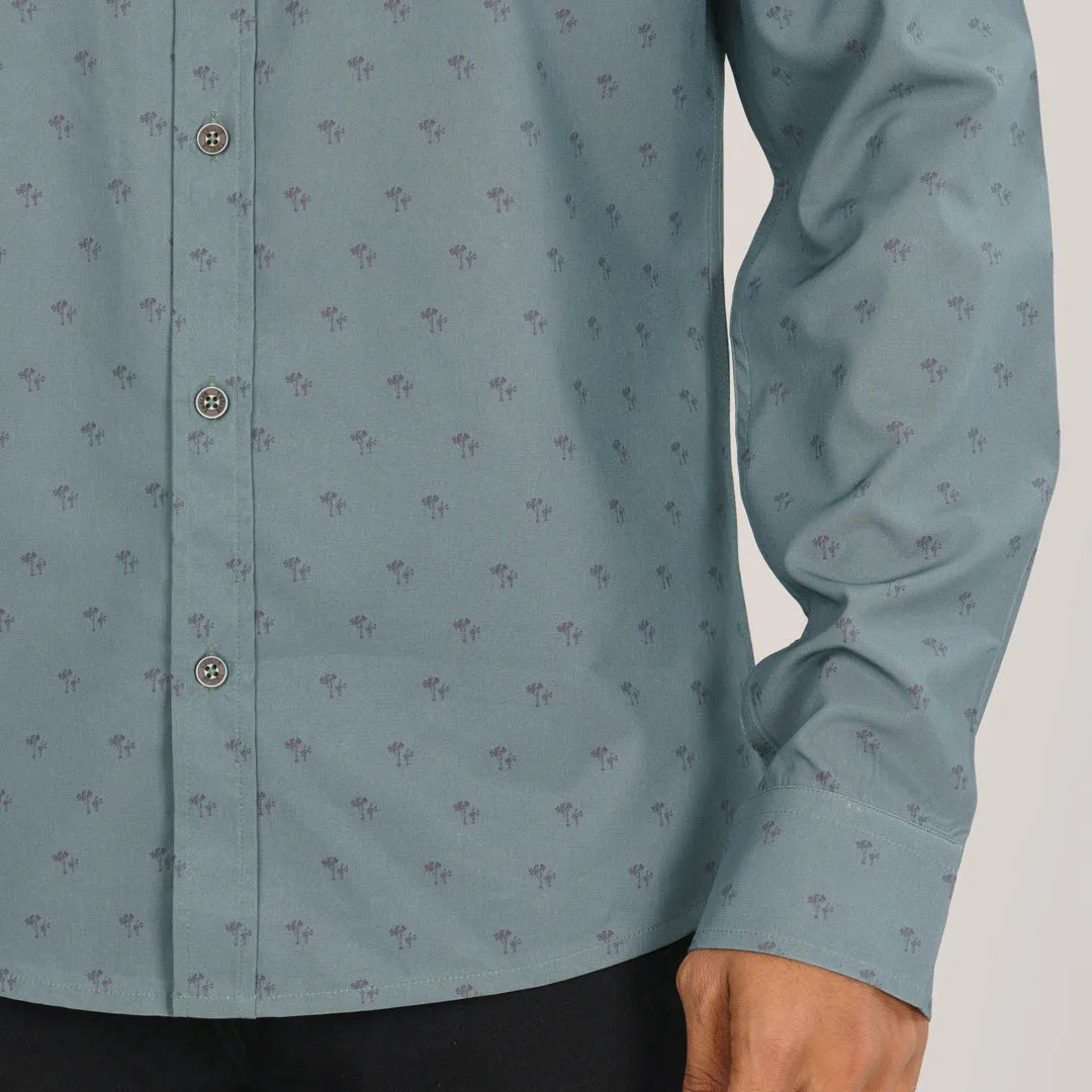 Mens Green Aop L/S Shirt