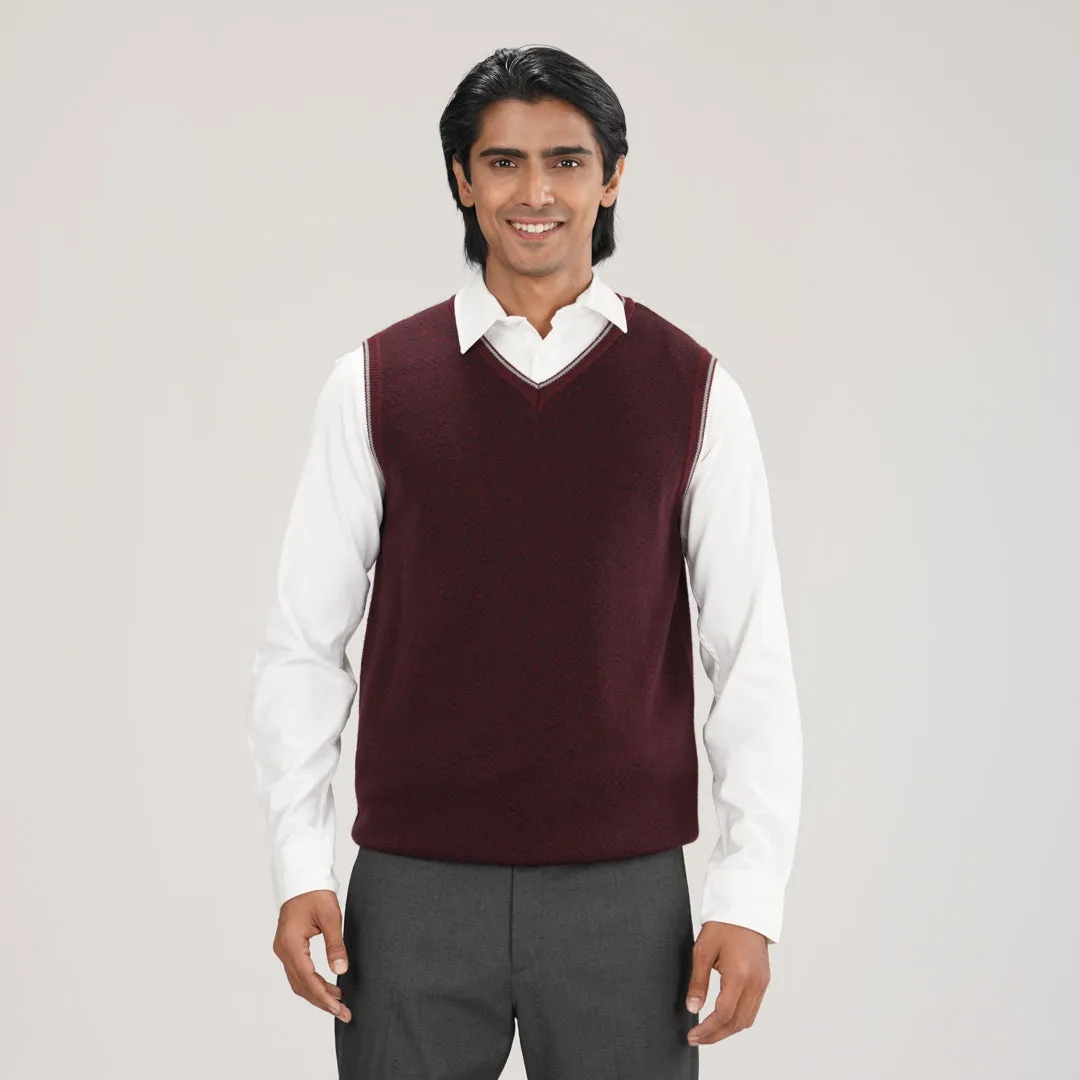 Mens Maroon Sweater Vest