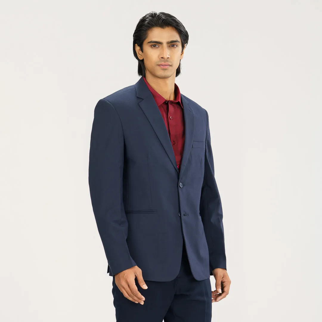 Mens Navy Slim Fit Blazer