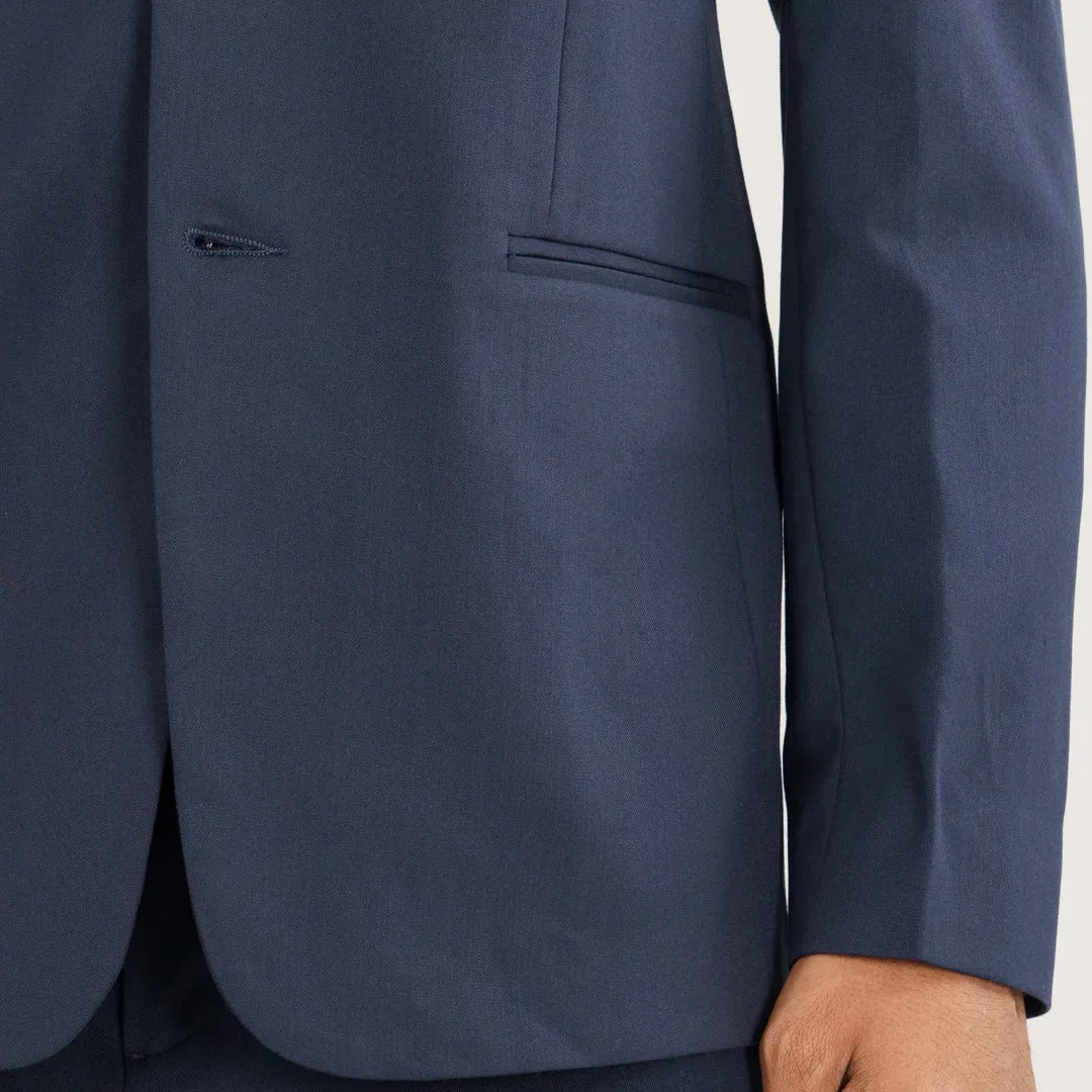 Mens Navy Slim Fit Blazer