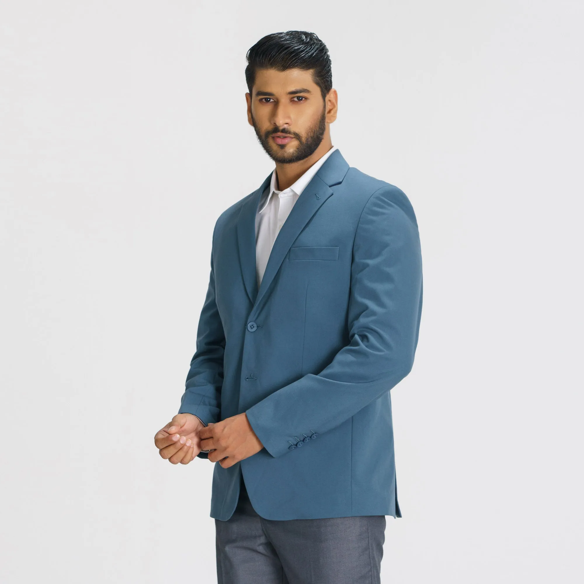 Mens Sea Green Slim Fit Blazer