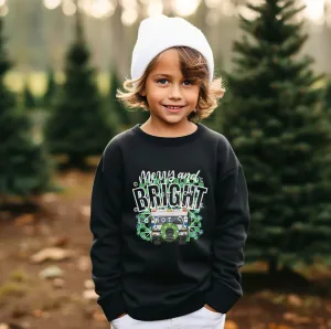 Merry   Bright Checkered EMS © Youth Sweatshirt