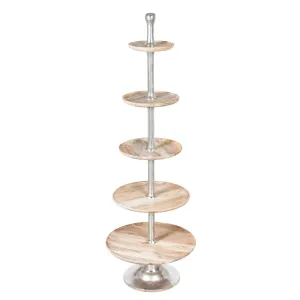 Metal and Wood 5 Tier Display,8f00221