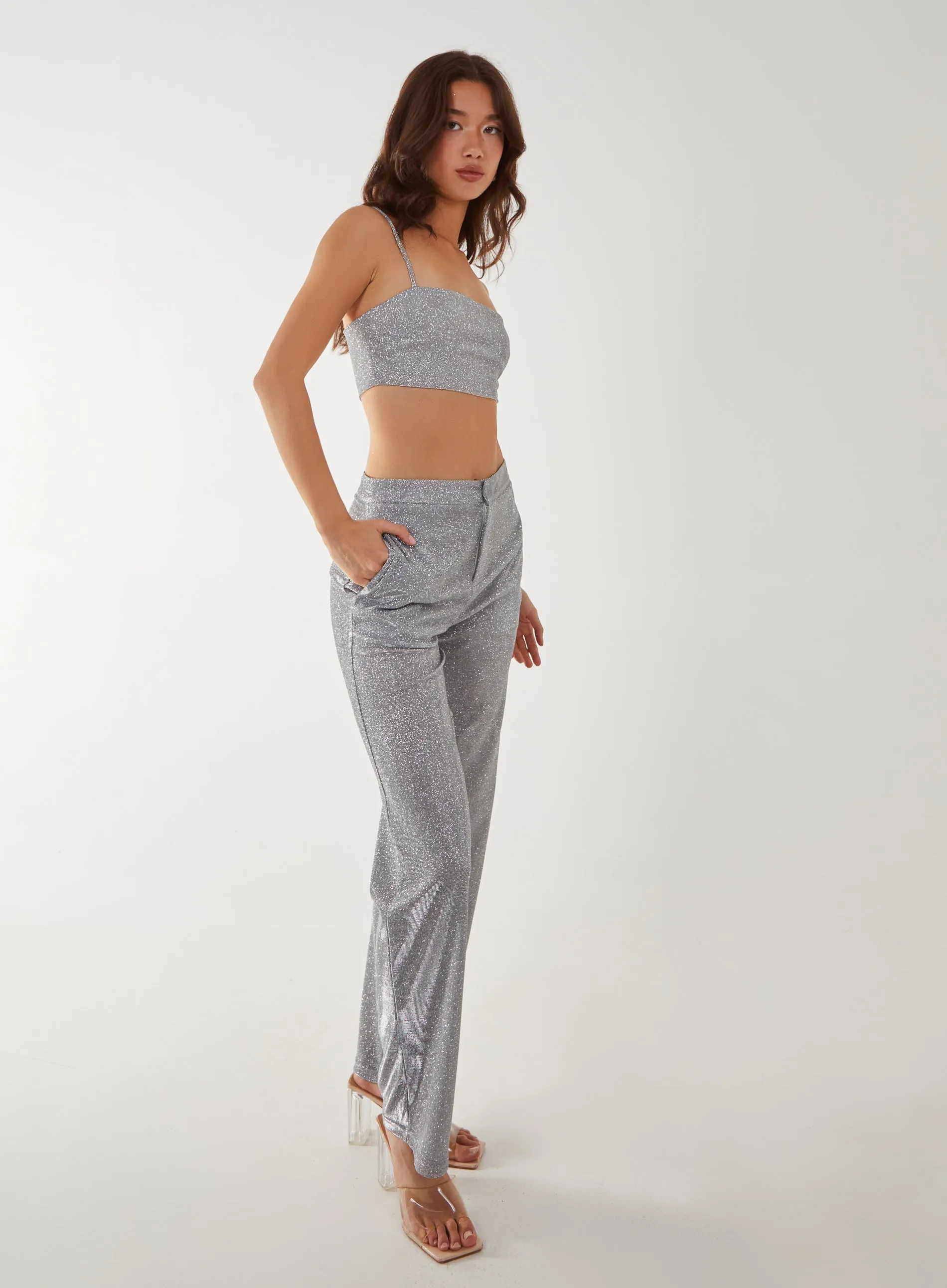 Metallic Crop Top