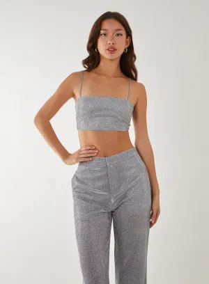 Metallic Crop Top