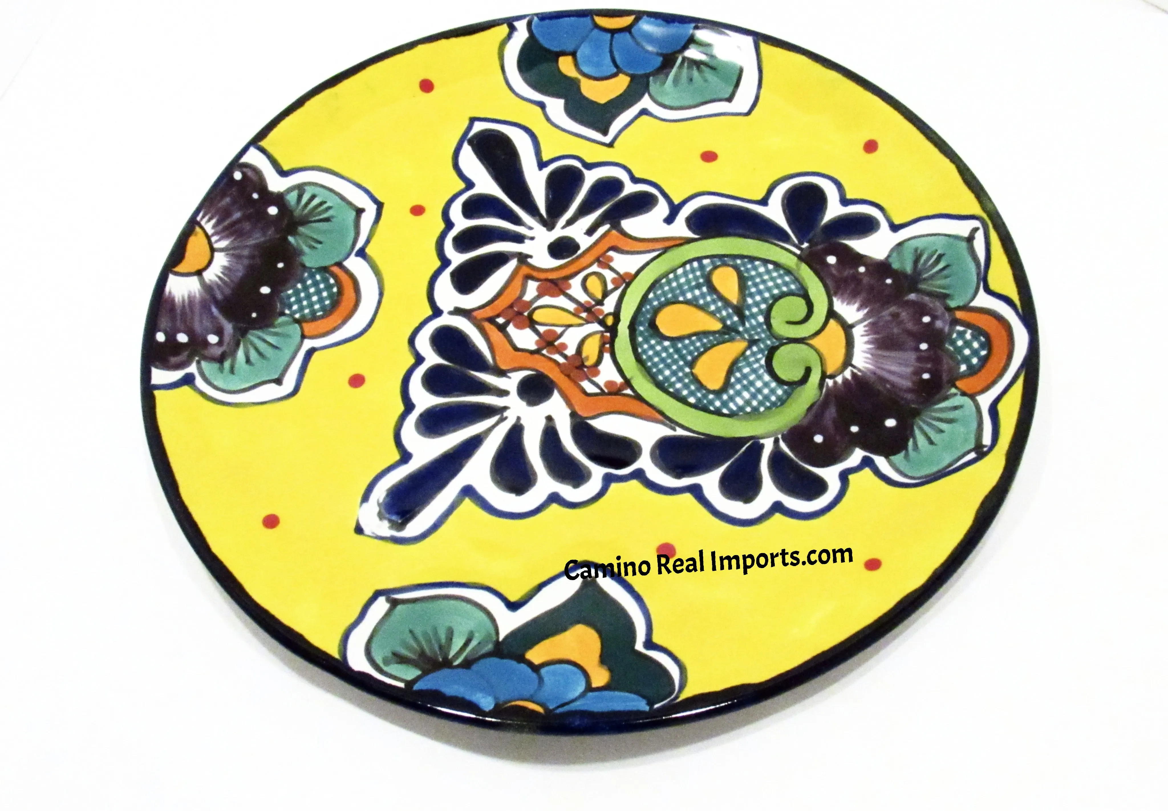 Mexican Wall Hanging Talavera pottery Plate 11" TP11012