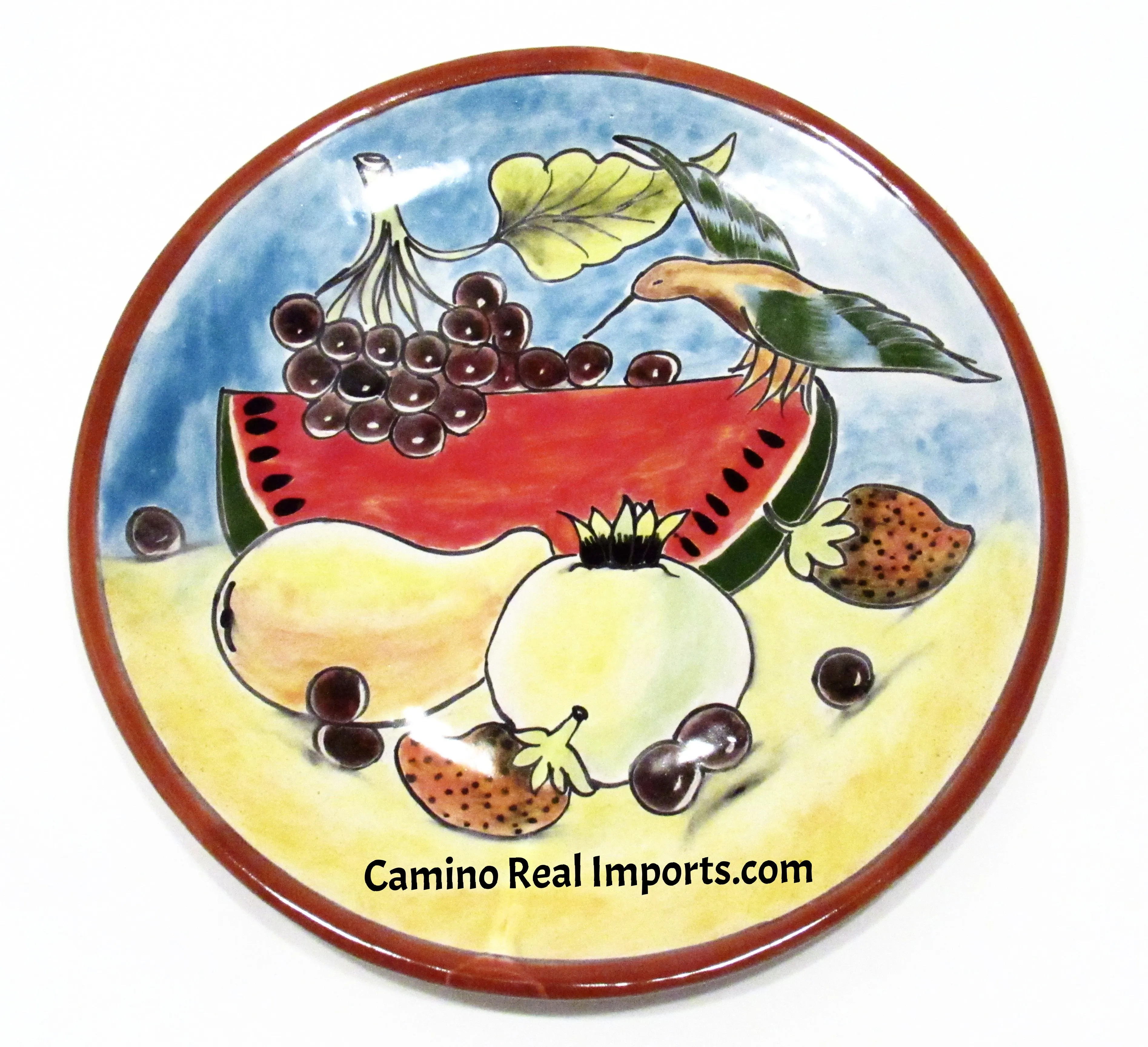 Mexican Wall Hanging Talavera pottery Plate 11" TP11024