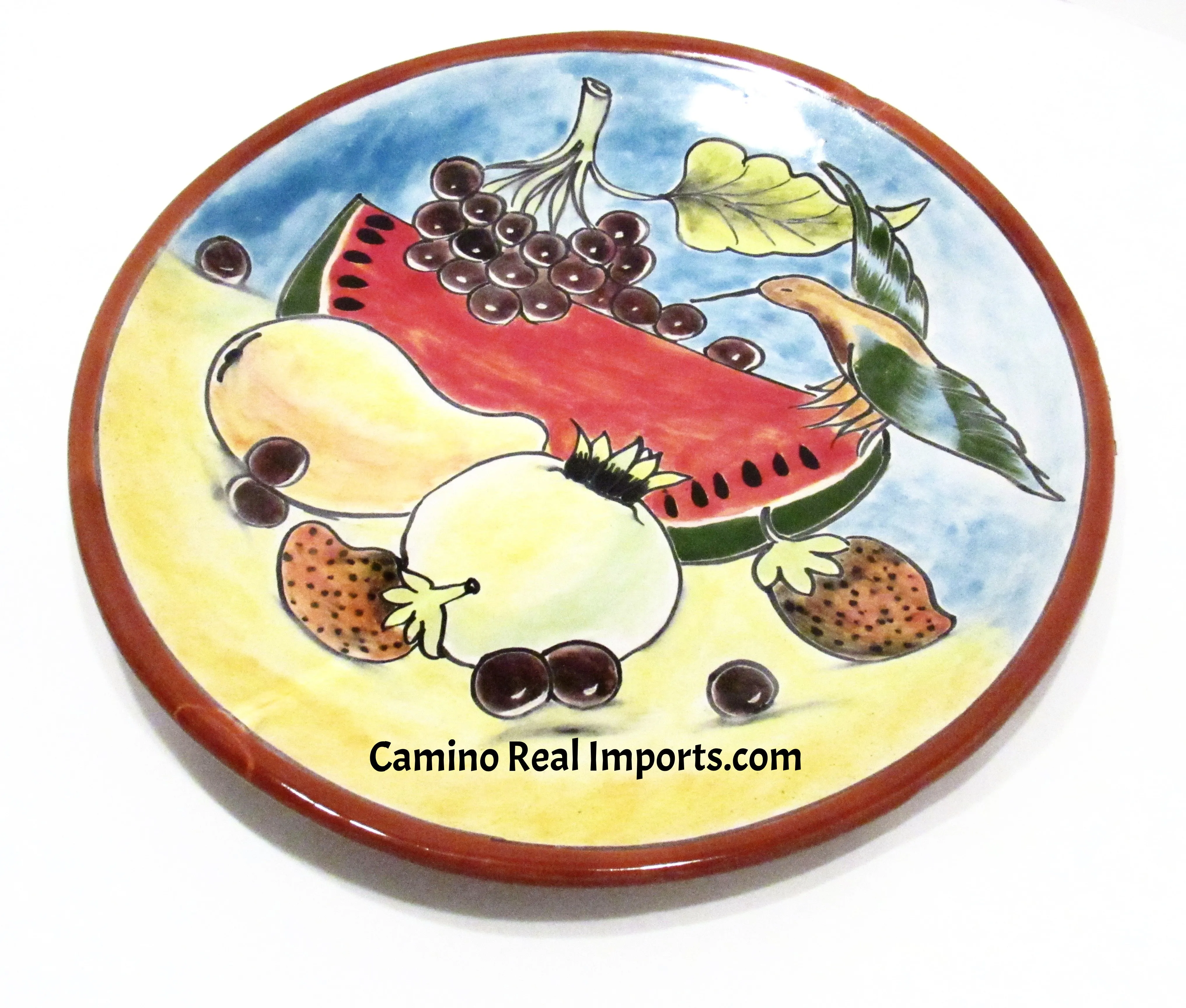 Mexican Wall Hanging Talavera pottery Plate 11" TP11024