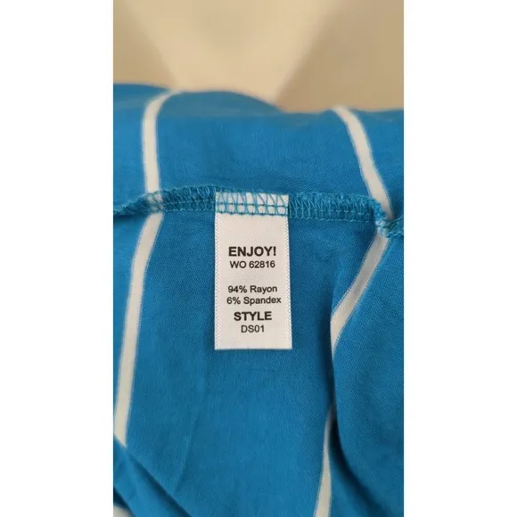 Michael Stars Harlow Stripe Island Atlantic Maxi Dress Aqua Blue Racerback S