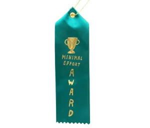 Minimal Effort - Award Ribbon Card