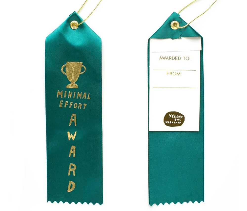 Minimal Effort - Award Ribbon Card