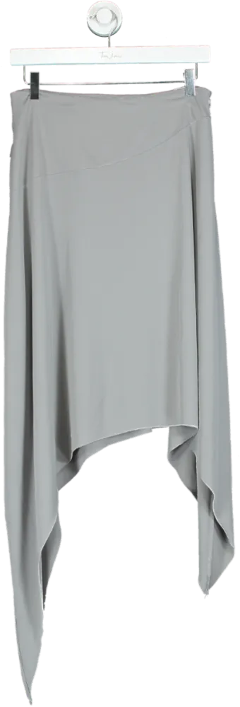 Mistress Rocks Grey Asymmetric Wrap Skirt Medium