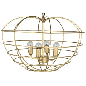 Mo Pendant, Metal with Brass Finish