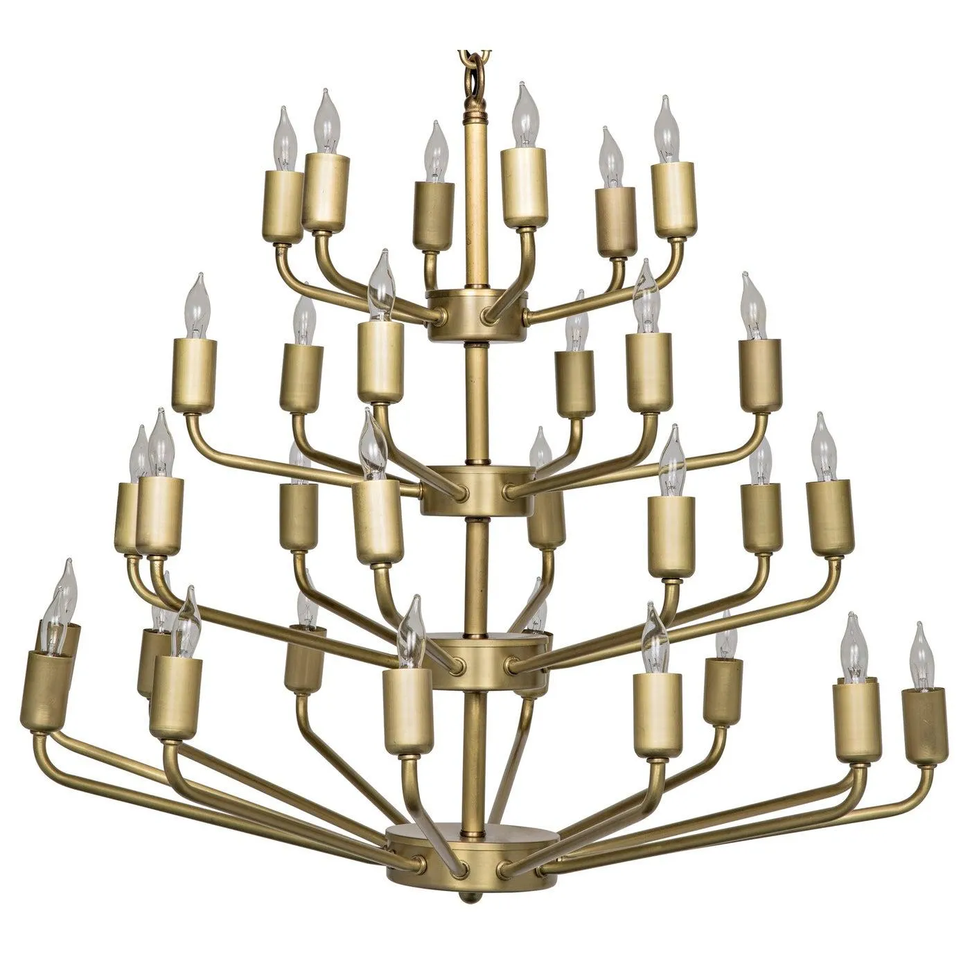 Montoro Chandelier, Antique Brass