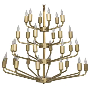 Montoro Chandelier, Antique Brass