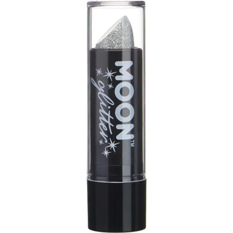 Moon Glitter Holographic Glitter Lipstick, Silver