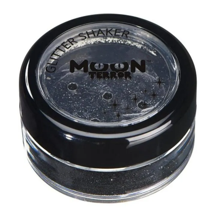 Moon Terror Halloween Glitter Shakers, Black