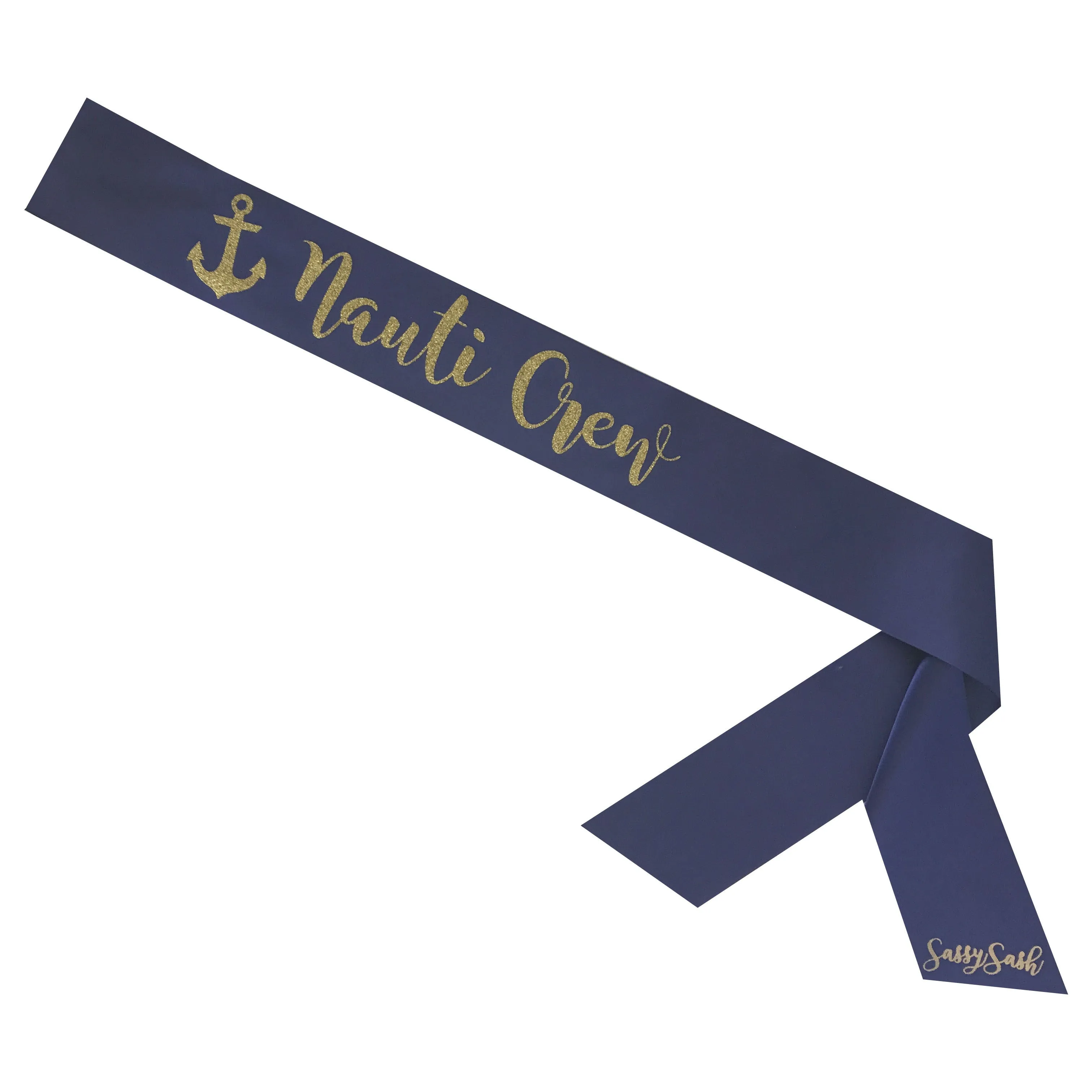 Nauti Crew Bridesmaid Sassy Sash with Anchor