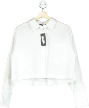 New Look White K Palmer Poplin Crop UK 10