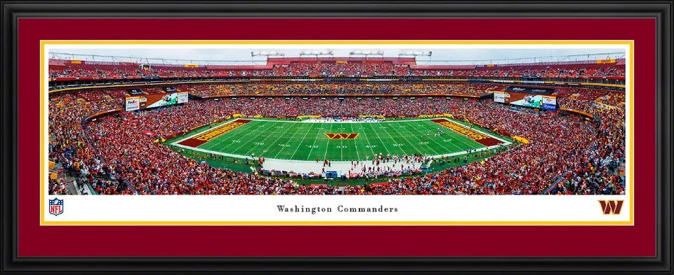 NFL Commanders Panoramic Picture Framed  - FedEx Field NFL Fan Cave Decor