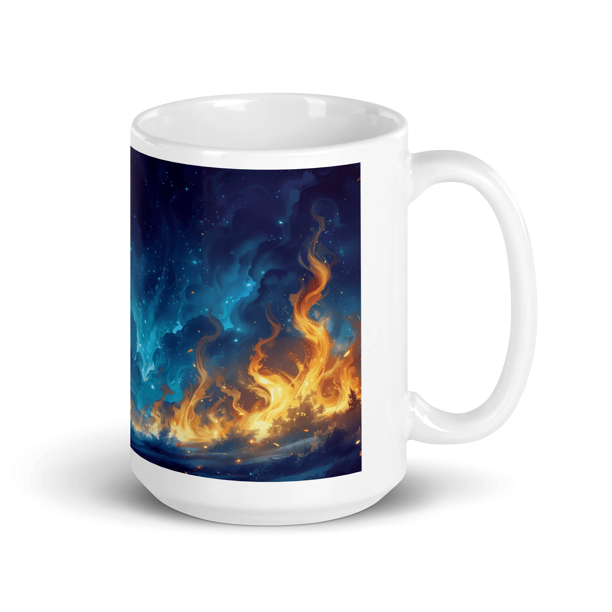 Night of Fire White Glossy Mug