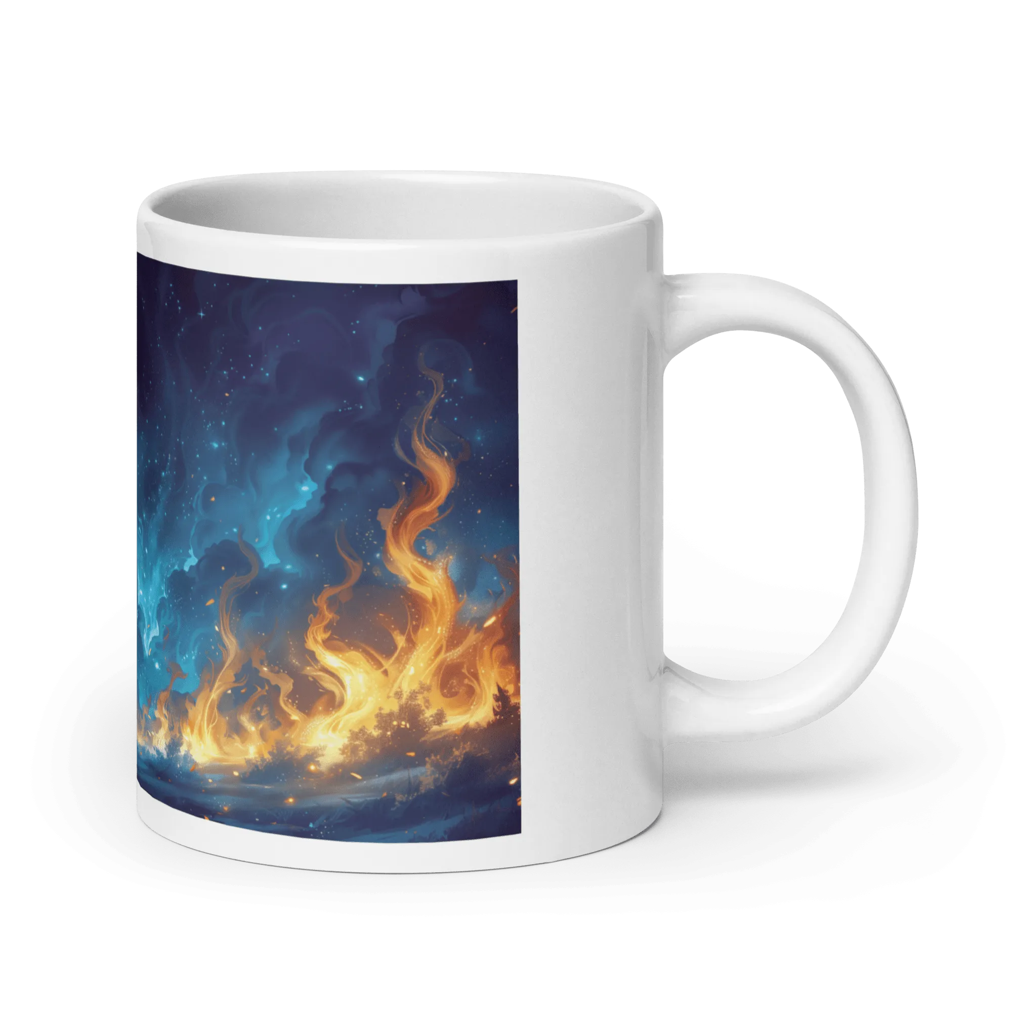 Night of Fire White Glossy Mug